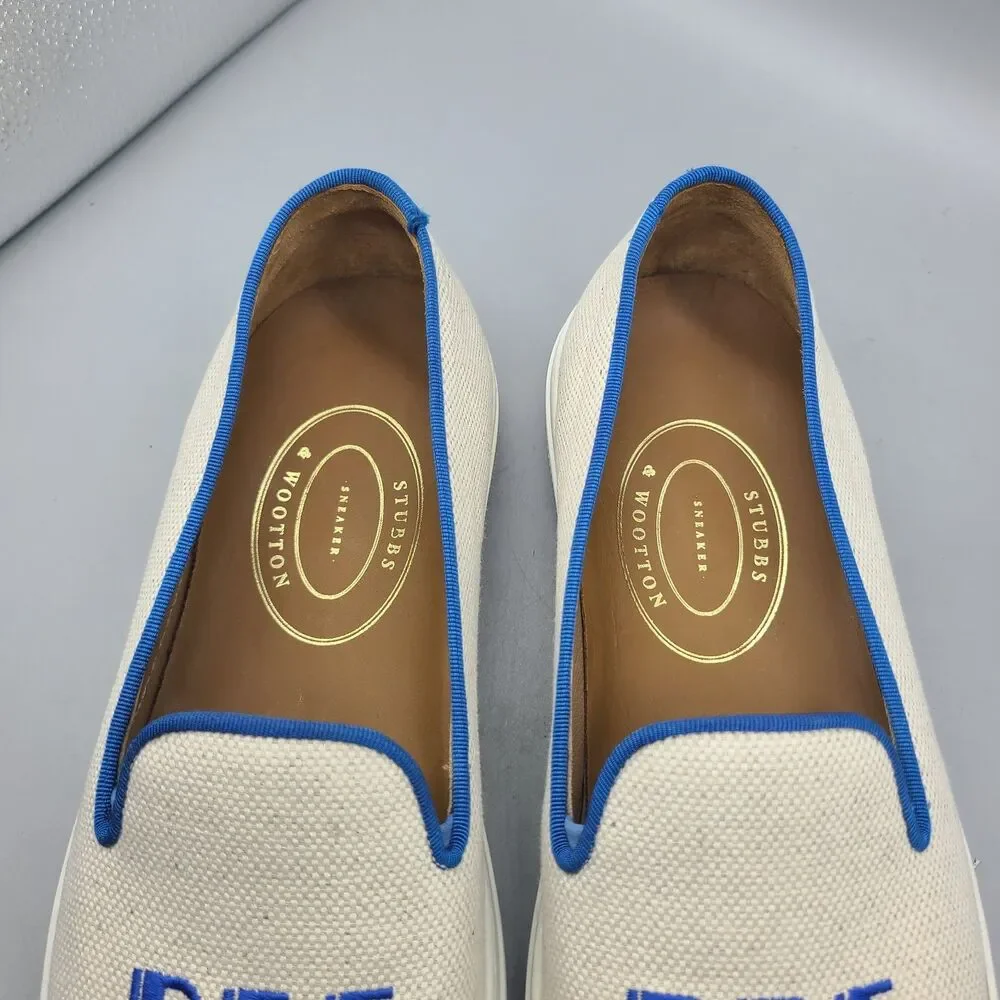 Stubbs & Wootton mens canvas Sneakers Loafers slip-on Shoes sz 10 EE NEW